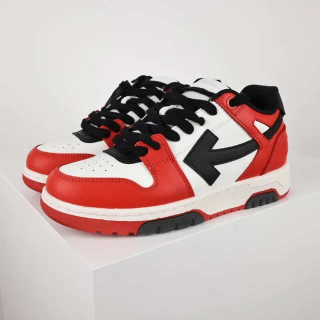 Red White and Black Arrow Logo Lifestyle Sneakers 2