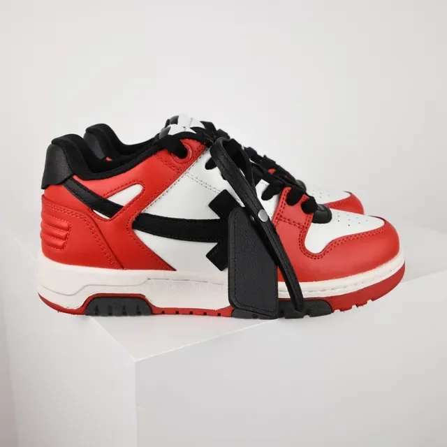 Red White and Black Arrow Logo Lifestyle Sneakers 3