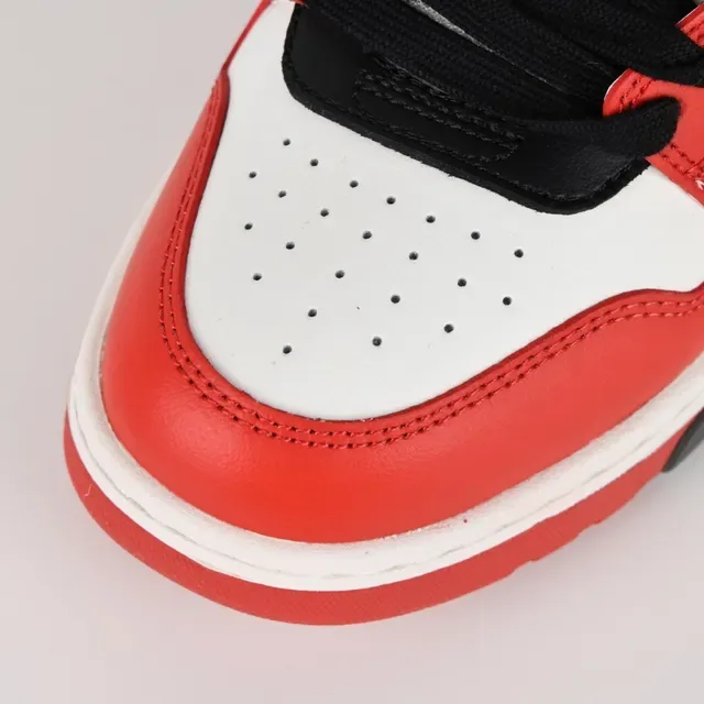 Red White and Black Arrow Logo Lifestyle Sneakers 5