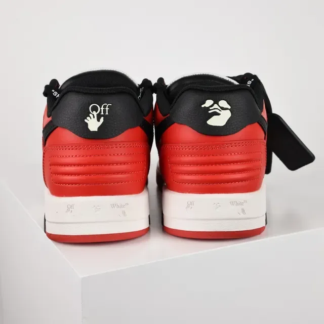 Red White and Black Arrow Logo Lifestyle Sneakers 8