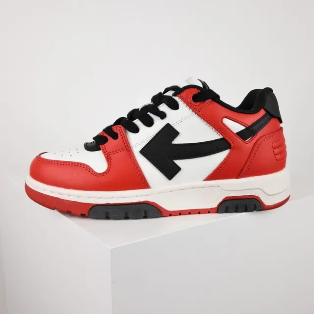 Red White and Black Arrow Logo Lifestyle Sneakers 9