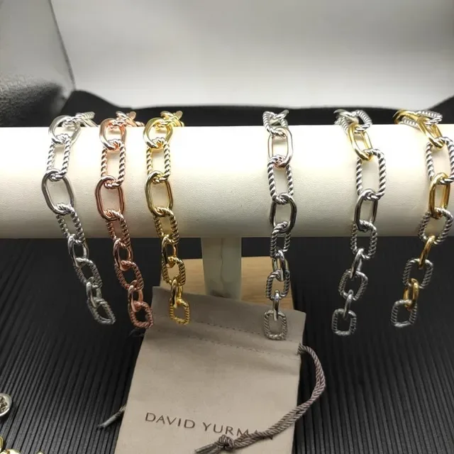 Rose Gold Chunky Chain-Link Twisted Link Bracelet 2