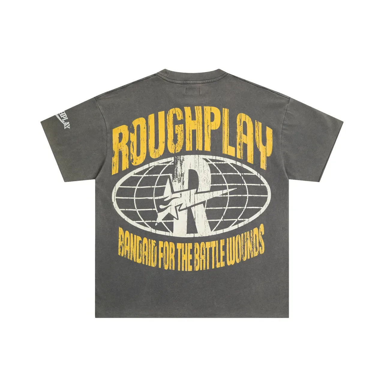 ROUGH Graphic Distressed Oversized T-Shirt 4