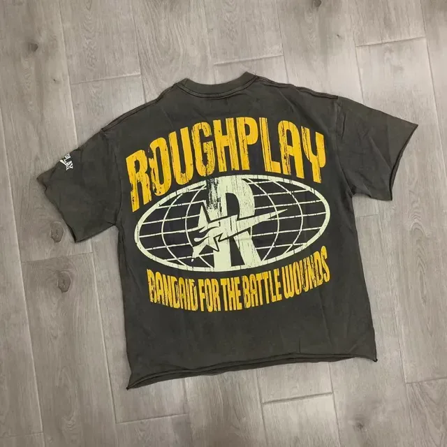 ROUGH Graphic Distressed Oversized T-Shirt 5