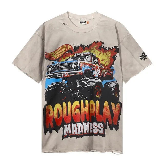 ROUGH Roughplay Madness Oversized Graphic T-Shirt 4