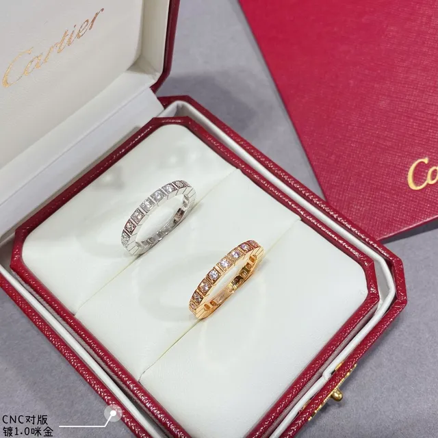 Silver and Gold Tone Channel-Set Diamond Stackable Rings 5