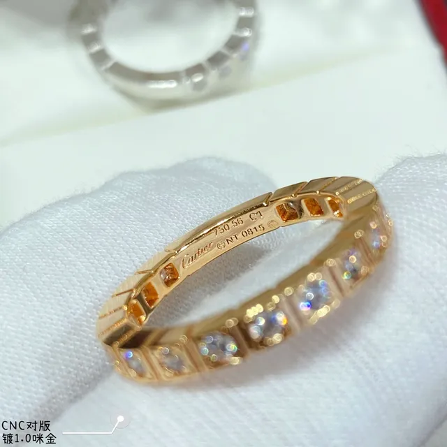 Silver and Gold Tone Channel-Set Diamond Stackable Rings 6