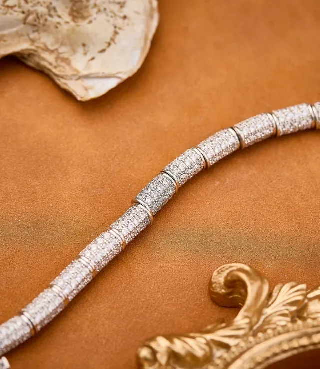 Silver Black Bib-Style Multi-Tiered Necklace 3