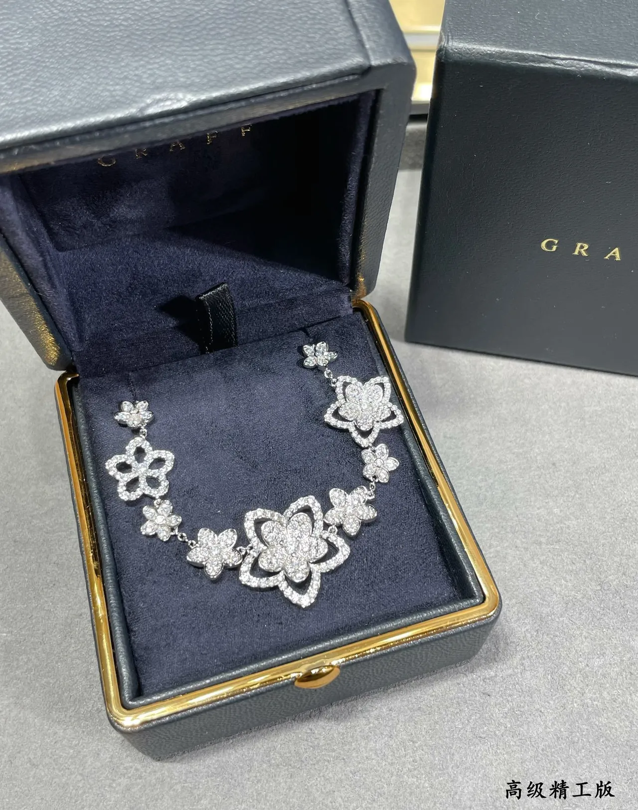 Silver-Tone Pavé Floral Motif Necklace 5
