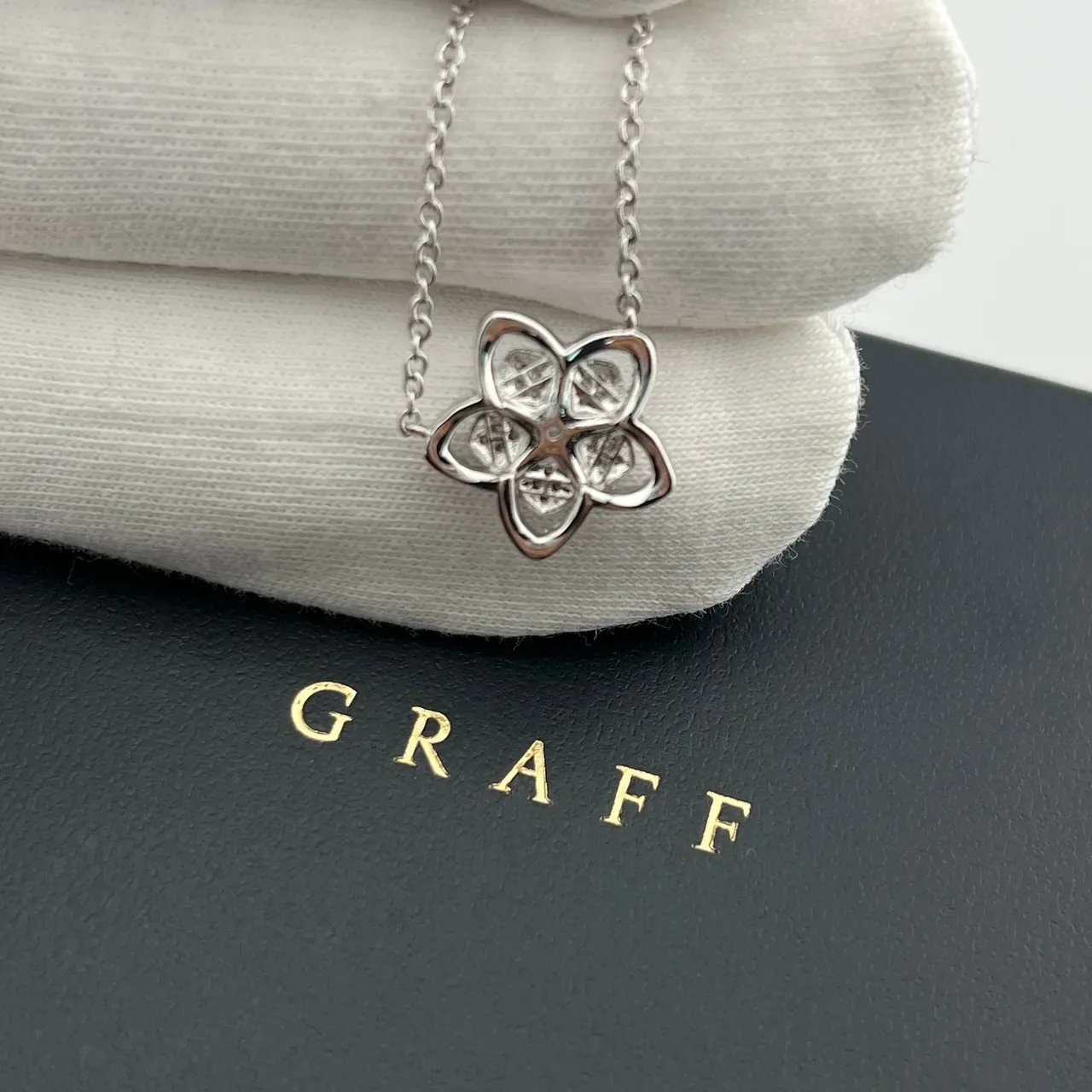 Silver-Tone Pavé Flower Pendant Necklace 4