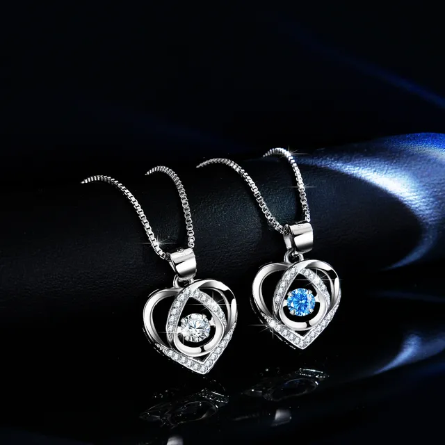 Solitaire Six-Prong Round Cut Pendant Necklace 2