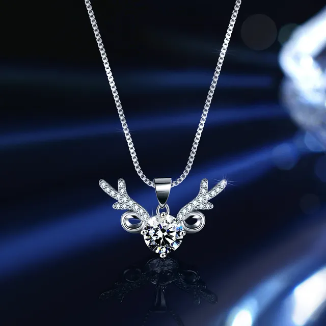 Solitaire Six-Prong Round Cut Pendant Necklace 5