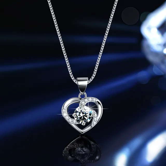Solitaire Six-Prong Round Cut Pendant Necklace 24