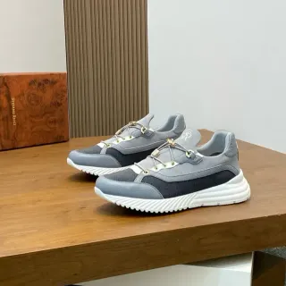 Stefano Ricci Cinza e Marinho Toggle-Lace sneakers lifestyle