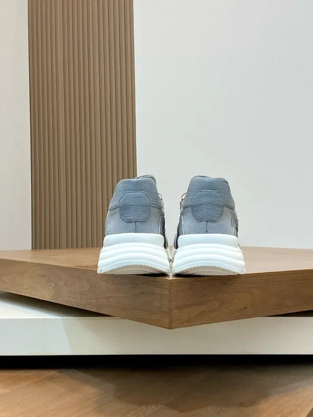 Stefano Ricci Gray and Navy Toggle-Lace Lifestyle Sneakers 8