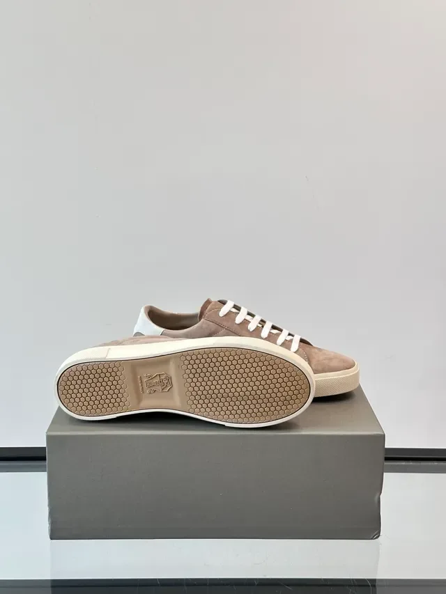 Taupe Suede Low-Top Lace-Up Sneakers 2