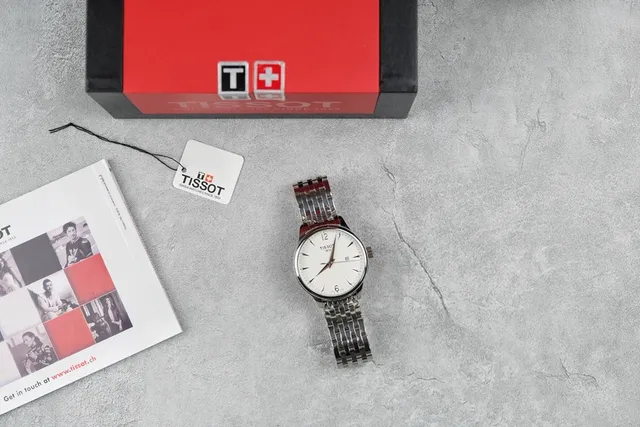 Tissot Tradition Silver White Slim Stainless Steel Case Date Window At 3 O'clock Mechanical Watch 5