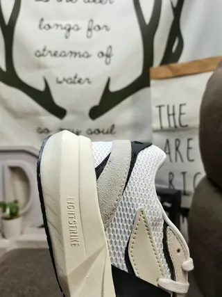 White and Black Chunky Lifestyle Sneakers 3