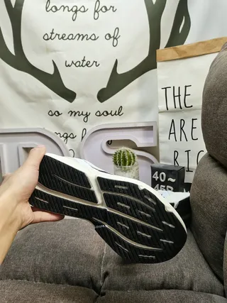 White and Black Chunky Lifestyle Sneakers 4