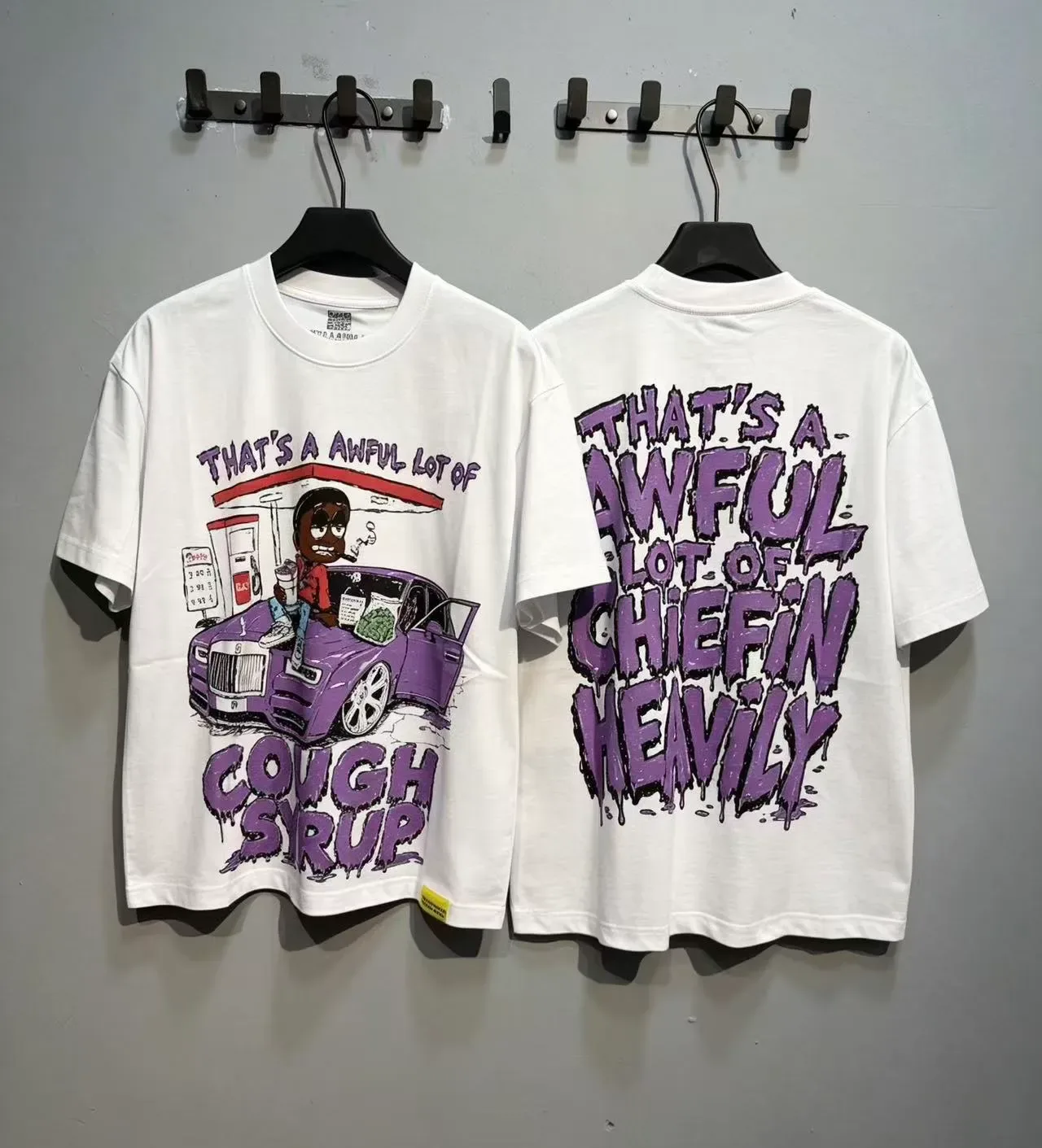 White Black Graphic Print Oversized Fit T-Shirt 2