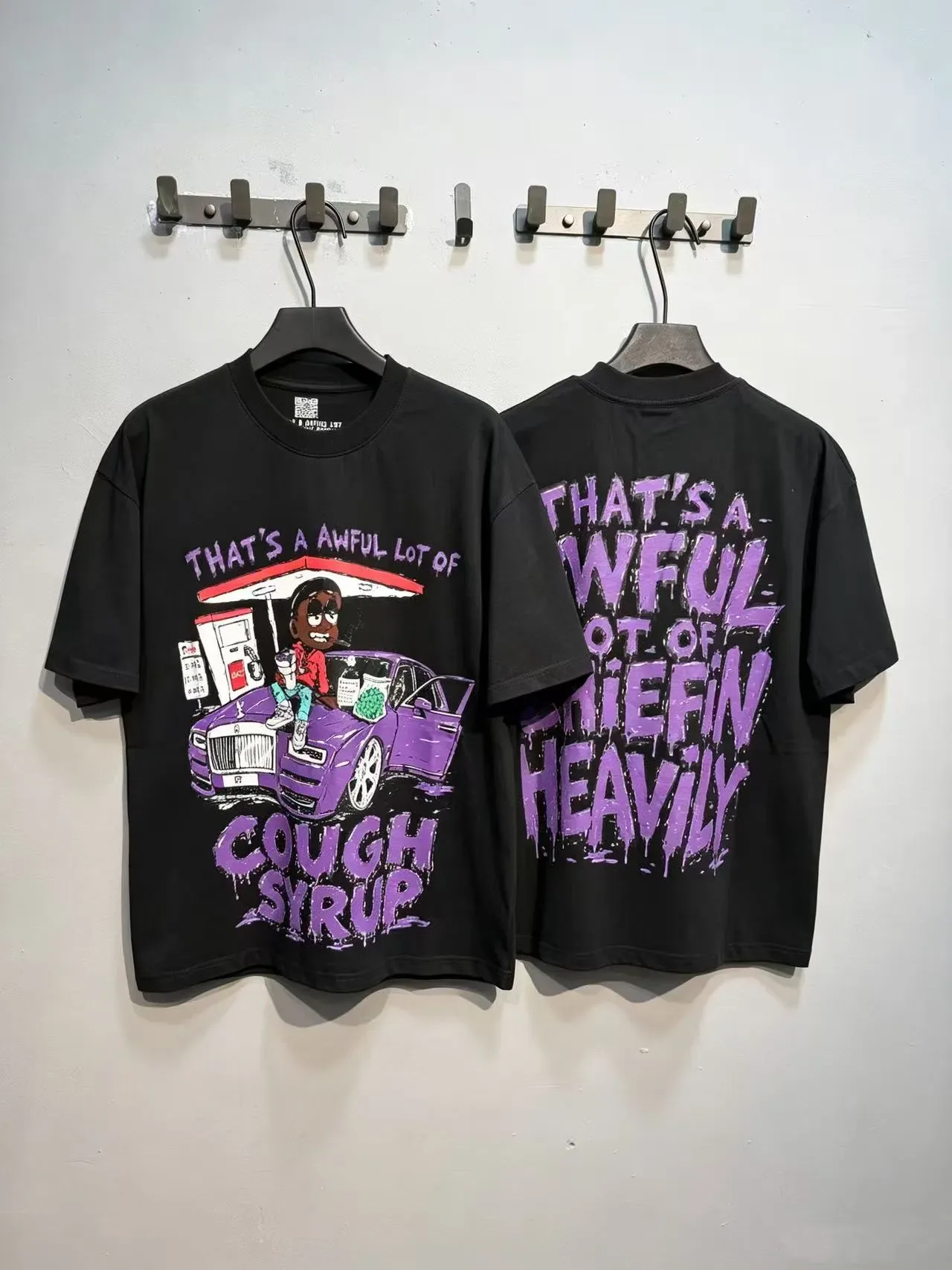 White Black Graphic Print Oversized Fit T-Shirt 3