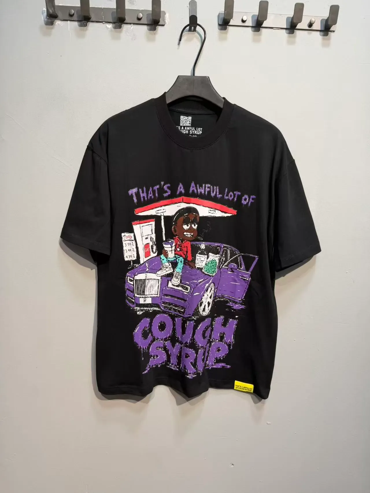 White Black Graphic Print Oversized Fit T-Shirt 4