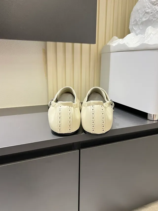 White Double Monk Strap Brogue Leather Monk Shoes 2