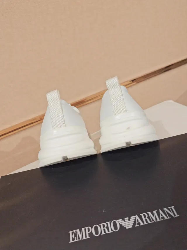White Slip-On Embossed Upper Chunky Sole Lifestyle Sneaker 3