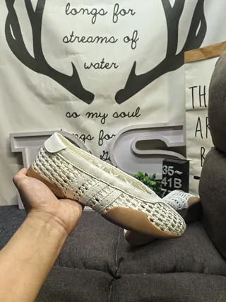 Woven Off-White Slip-On Casual Shoes 5