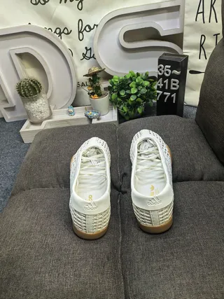Woven Off-White Slip-On Casual Shoes 8