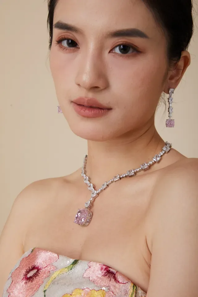 Yellow Cushion-Cut Cascade Drop Earrings 6