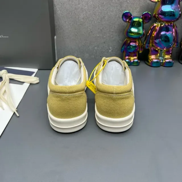 Yellow White Canvas Upper Contrast Side Panel Sneakers 9