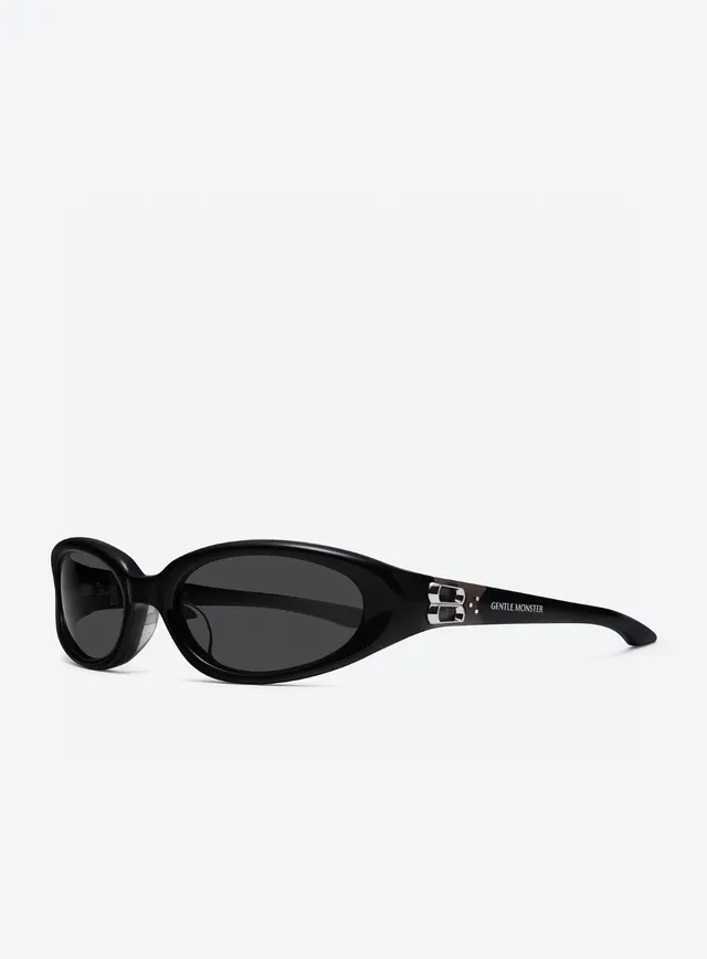 Gentle Monster Angular Cat-Eye Matte Black Sunglasses 9