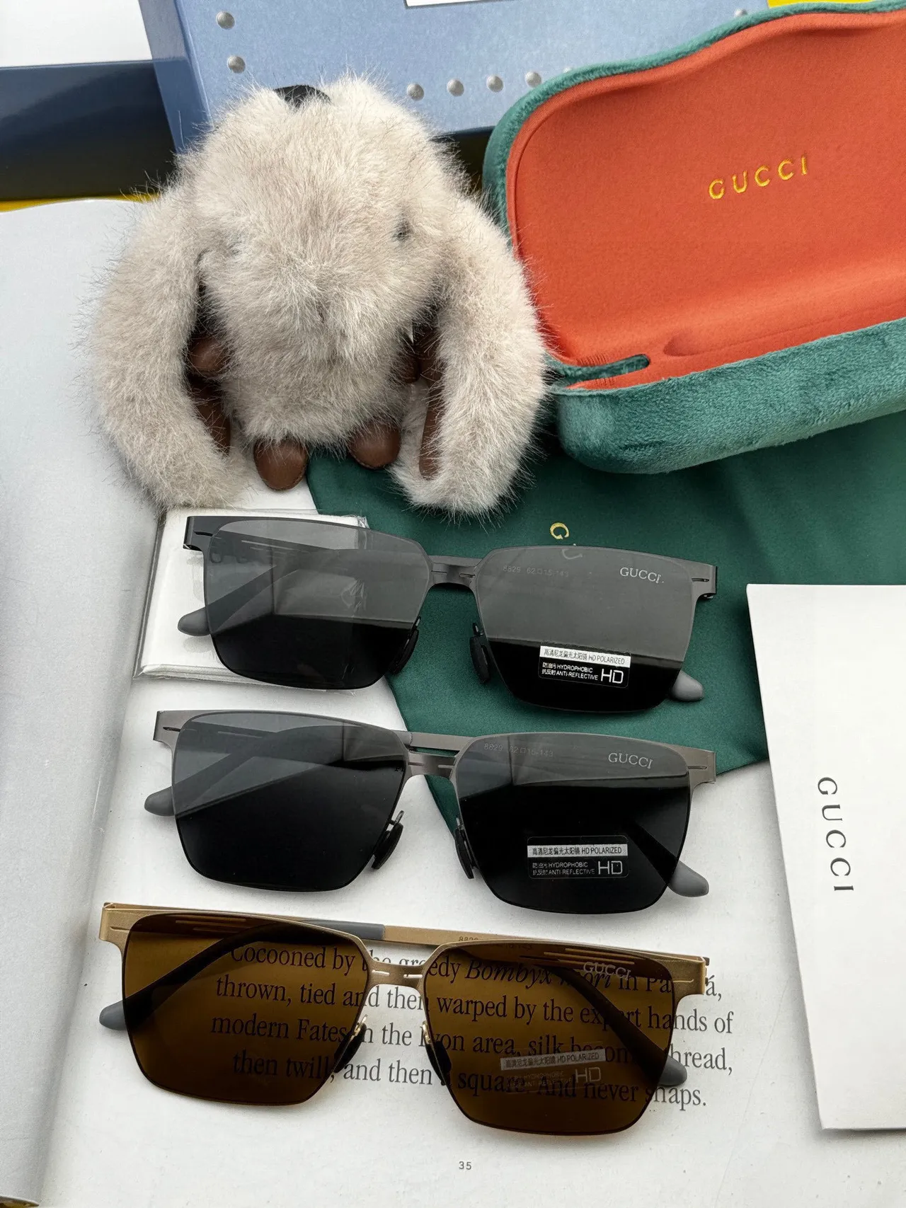Gentle Monster Black Gray Rectangular Frame Mirrored Lenses Sunglasses 8