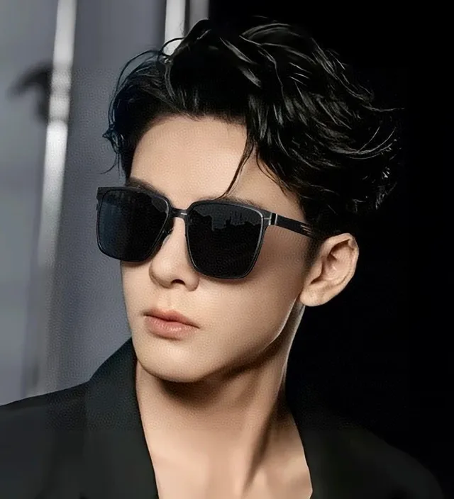 Gentle Monster Black Gray Rectangular Frame Mirrored Lenses Sunglasses 9