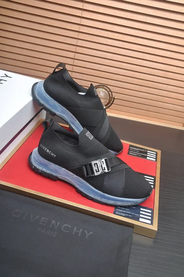 Givenchy Spectre أسود بدون أربطة المحبوكة Slip-On نمط الحياة أحذية رياضية 6