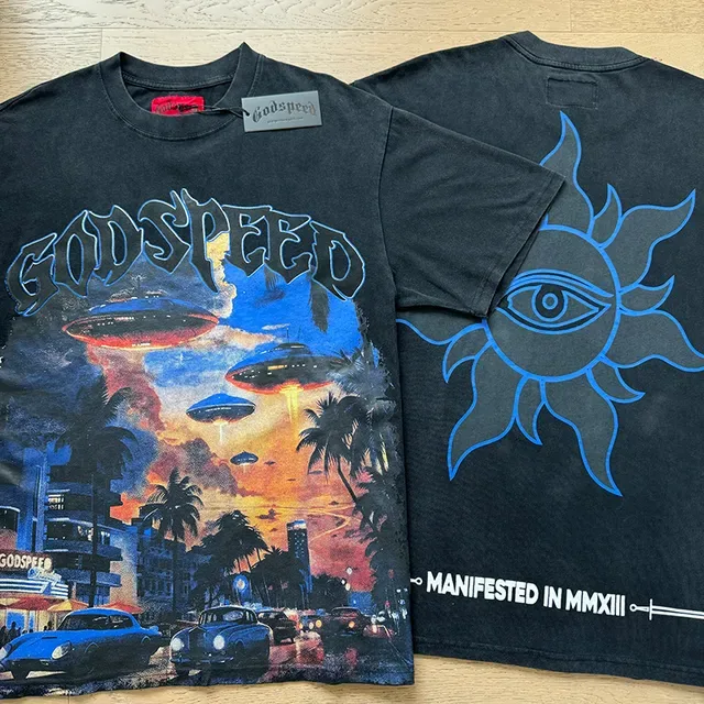Godspeed Double-Sided Graphic Print Oversized T-Shirt 4