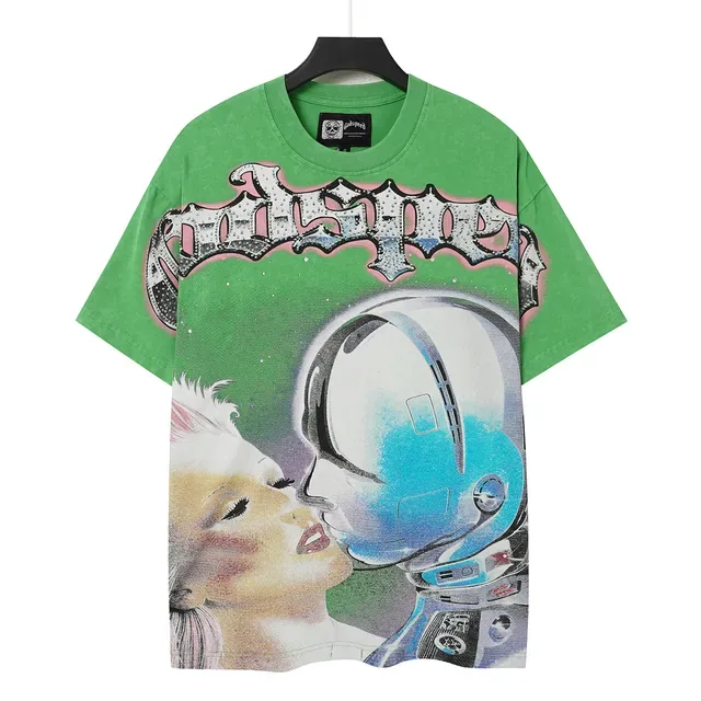 Godspeed Graphic Print Astronaut Motif T-Shirt 3
