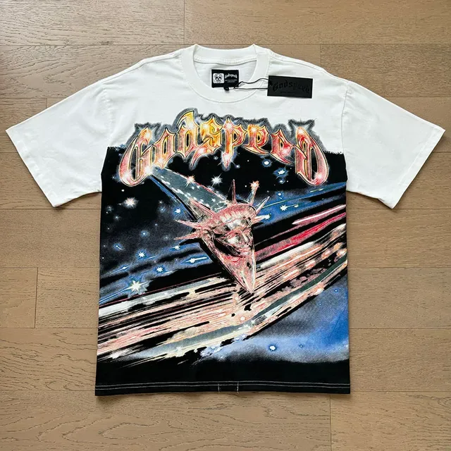 Godspeed Graphic Print Space-Themed T-Shirt 2