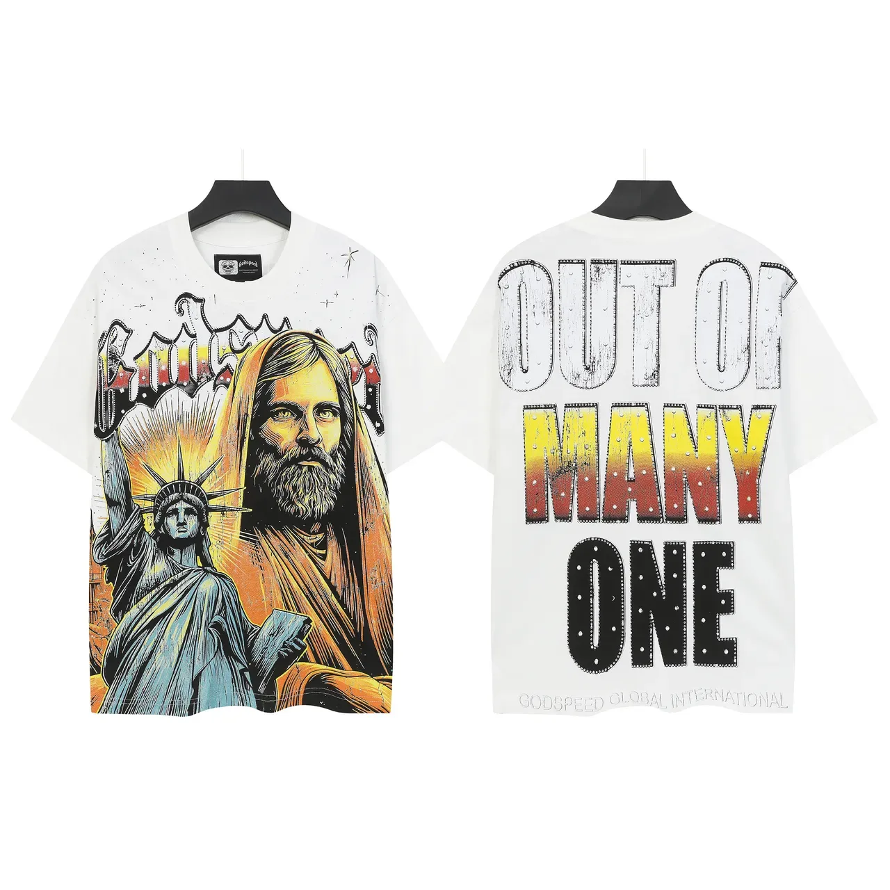 Godspeed Out of Many One Graphic Oversized T-Shirt 2