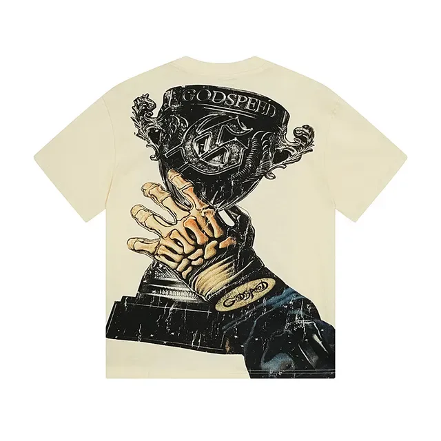 Godspeed Racing Skull Graphic Print T-Shirt 3