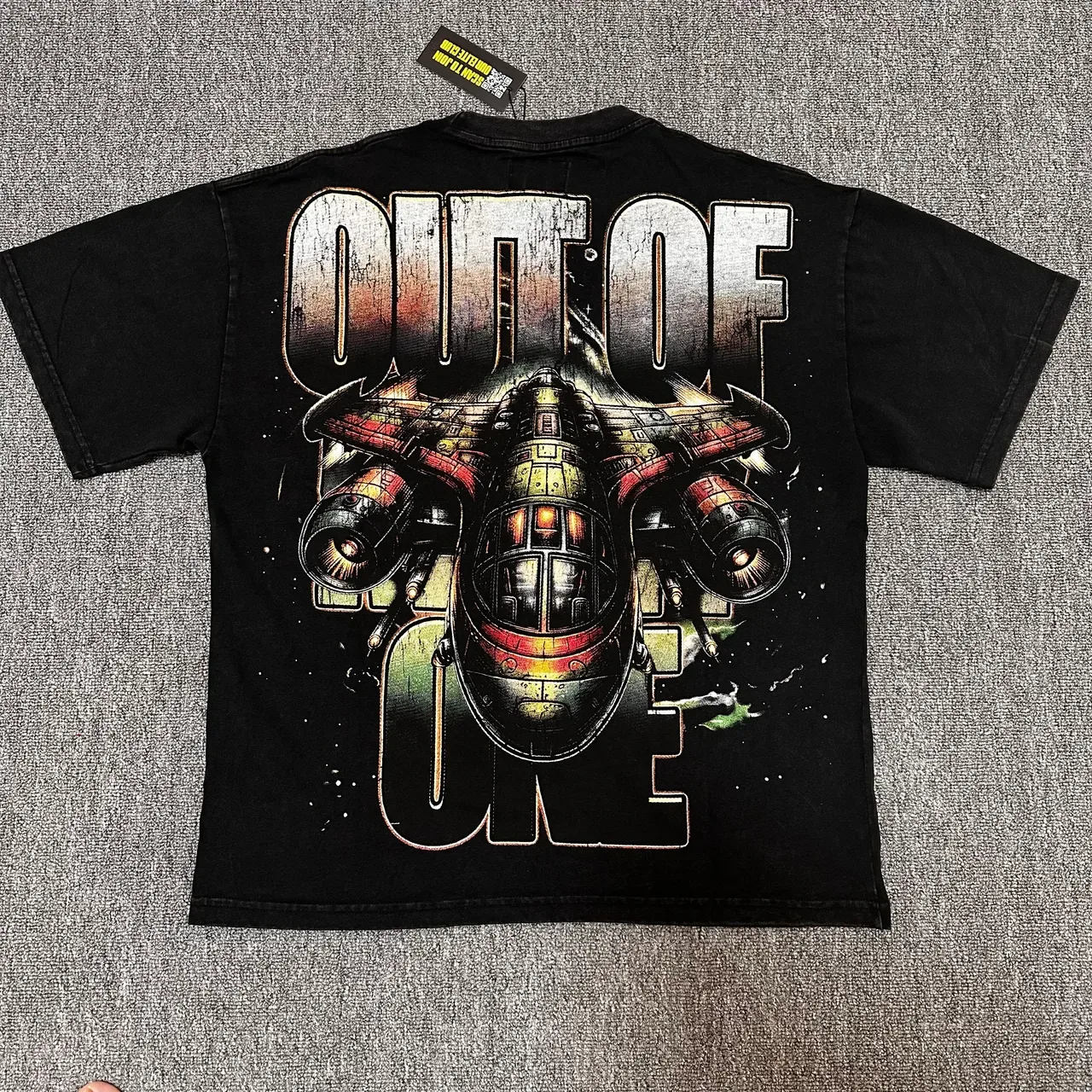 Godspeed Skull Astronaut Graphic Black T-Shirt 2