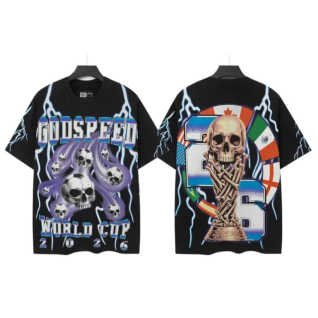 Godspeed World Cup 2026 Graphic Print Black T-Shirt 2