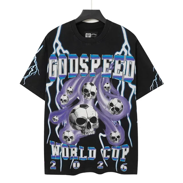 Godspeed World Cup 2026 Graphic Print Black T-Shirt 4