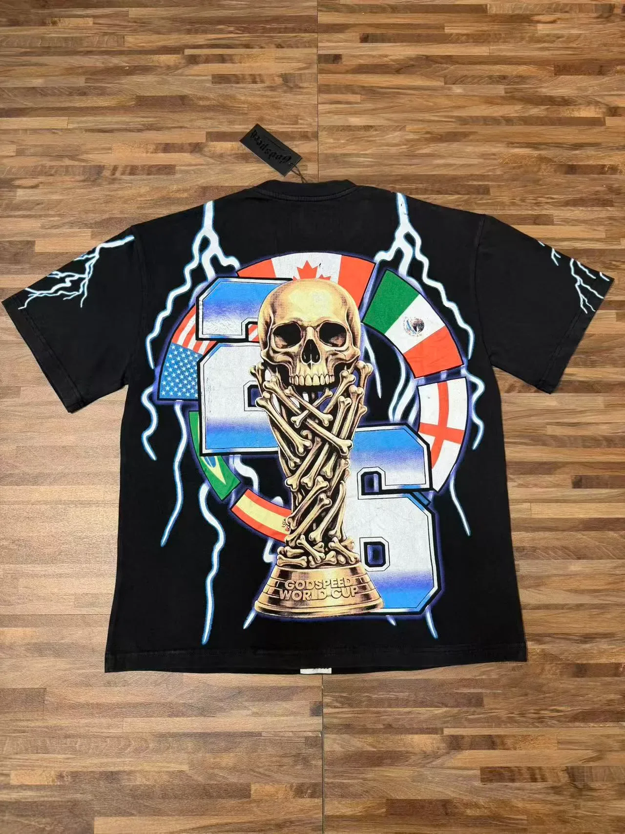 Godspeed World Cup 2026 Graphic Print Black T-Shirt 5