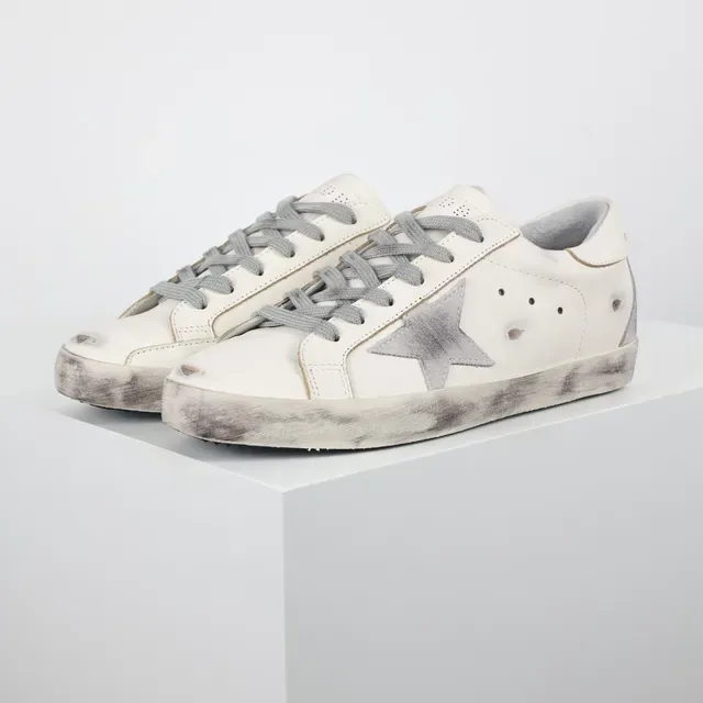Golden Goose Superstar Sneakers Lifestyle en Cuir Blanc usé 2