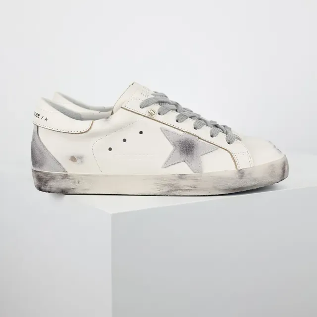 Golden Goose Superstar Sneakers Lifestyle en Cuir Blanc usé 3