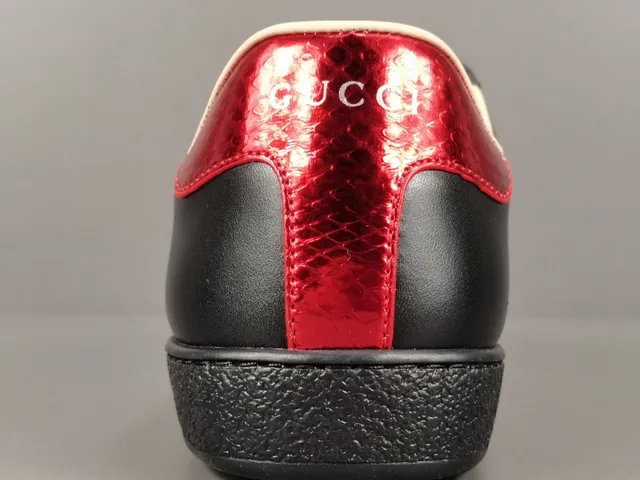 Gucci Ace Black Red Blue Web Stripe Bee Embroidery Lifestyle Sneakers 2