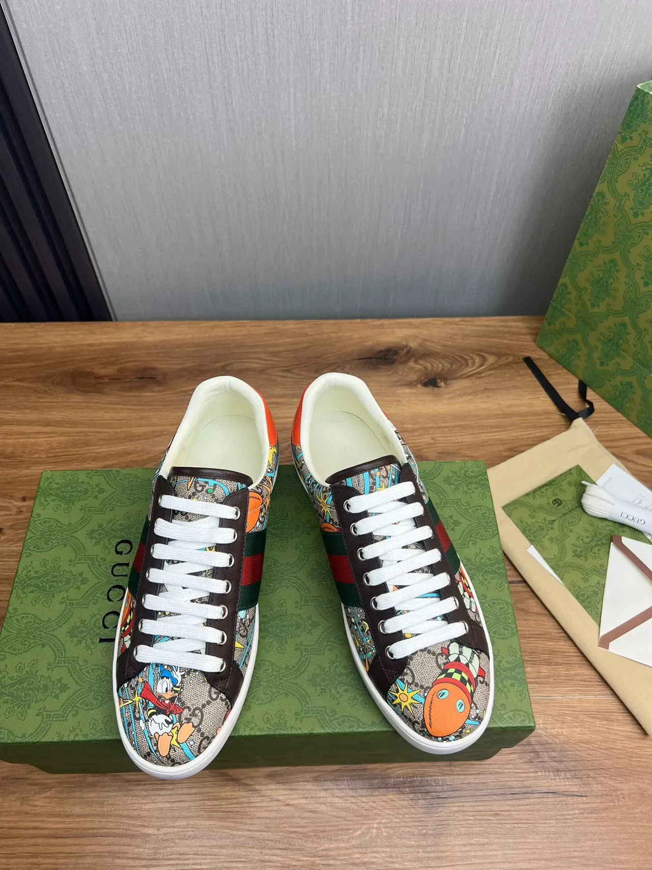 Gucci Ace Cartoon Print Multicolor Lifestyle Sneakers 2