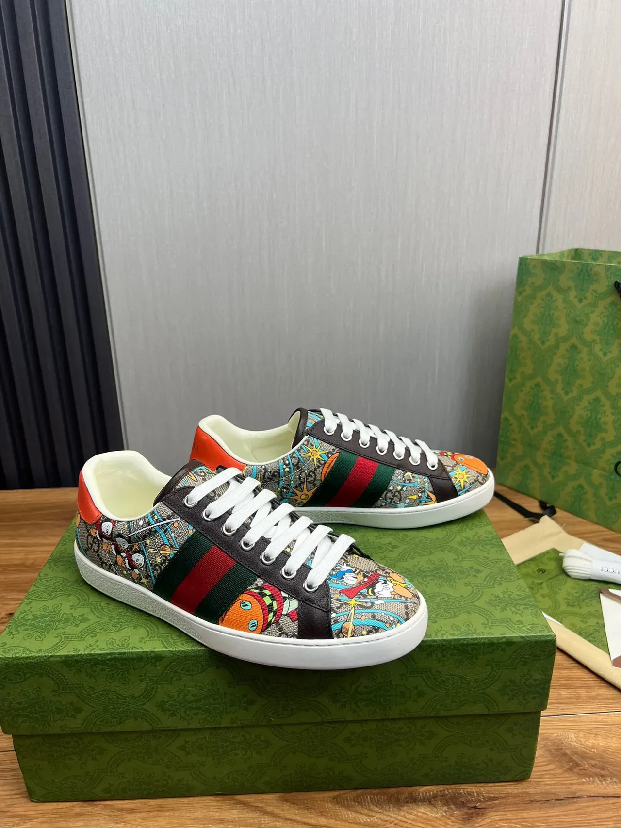 Gucci Ace Cartoon Print Multicolor Lifestyle Sneakers 3